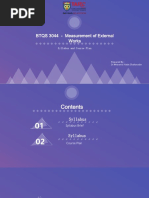 BTQS 3044 - Measurement of External Works L1a Syllabus