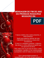Mensagem de Fim de Ano Do Pronaos Rosacruz