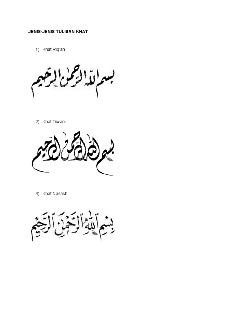 Jenis-Jenis Khat | PDF