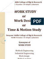 Work Study and Design