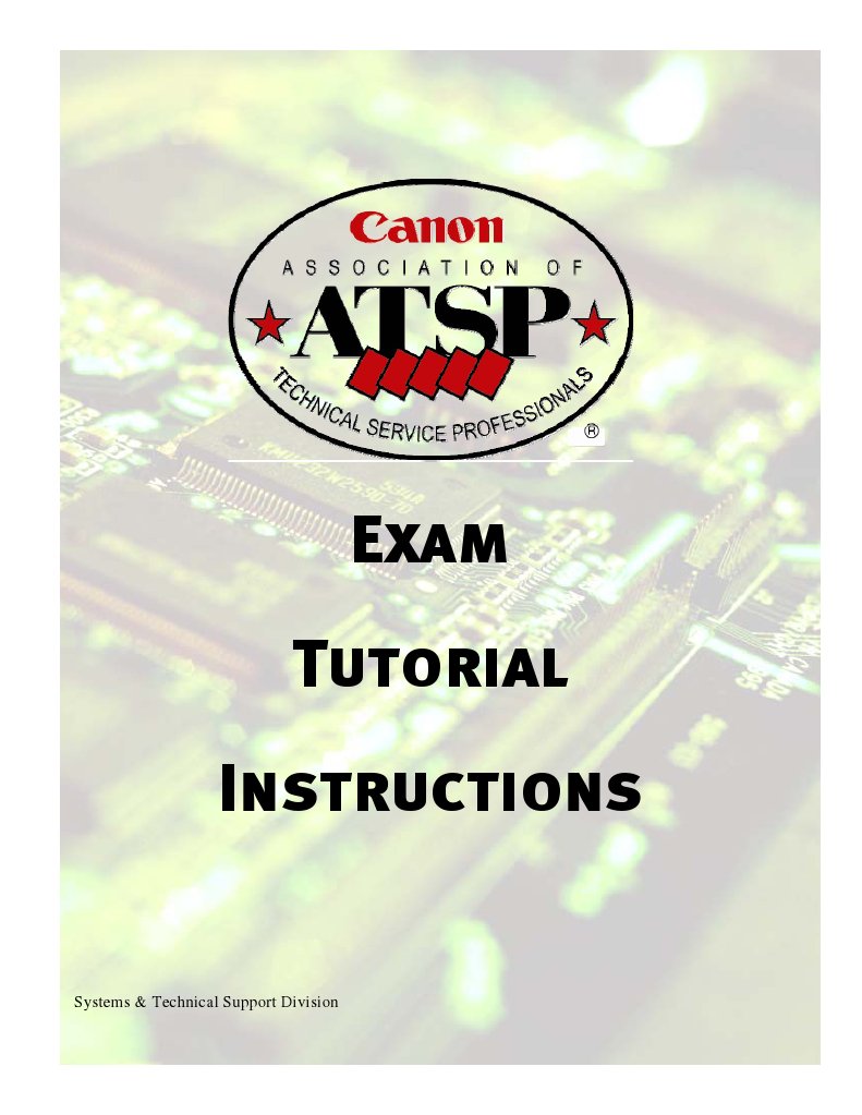 Exam Tutorial Instructions: Systems & Technical Support Division | PDF ...
