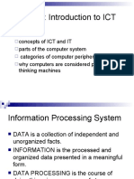 Chapter 1: Introduction To ICT: Topics