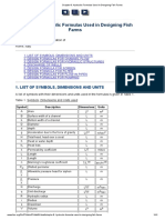 Hydraulic Formulas for Designing Fish Farms