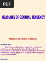 Measures of Central Tendency