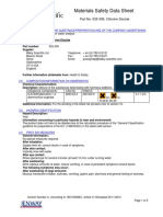 Materials Safety Data Sheet: Part No. 025-309, Chlorine Dioxide