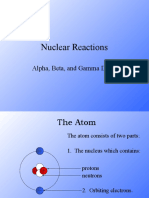 Nuclear Reactions: Alpha, Beta, and Gamma Decay