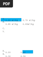 A. B. 0.99 M /KG 0.79 M /KG 0.89 M /KG 0.69m /KG