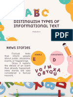 Distinguish Types of Informational Text: English 6