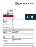 Product Datasheet: C60 - Earth Leakage Add-On Block - Vigi C60 - 3P - 63A - 30ma