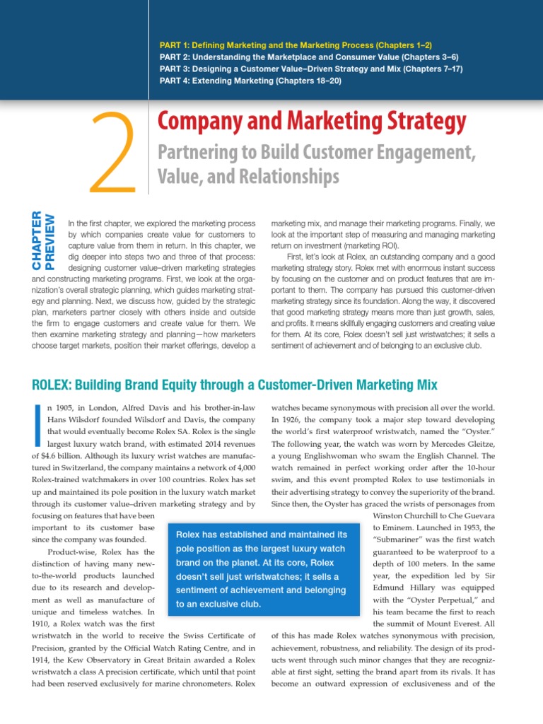 Principles of Marketing (2017) - Kotler 17e - Chapter 2 | PDF ...