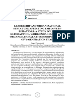 Leadership and Organizational Structure Affecting Employees' Behaviors: A Study On Job Satisfaction, Work Engagement, and Organizational Citizenship Behavior of Y-Generation Thais