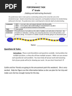 Performance Task 5 Grade: (Adding and Subtracting Decimals)