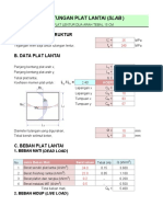 Perhitungan Plat Lantai (Slab) : A. Data Bahan Struktur