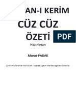 Cuz Cuz Kuran' in Ozeti (30 Cuzun Tamamı)