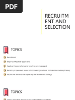 Recruitment and Selection