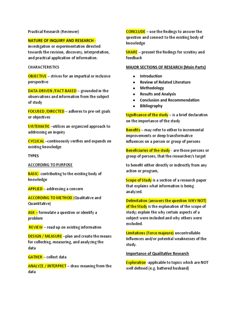 Nature of Inquiry and Research | PDF | Sampling (Statistics) | Methodology