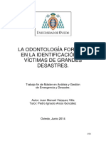 La Odontología Forense en La Identificación de Víctimas de Grandes Desastres