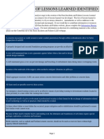 Complete List of Lessons Learned Identified: Information Sharing Form Feedback@llis - Dhs.gov