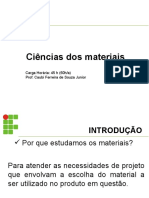 1 - Ciencias Dos Materiais - Introdução