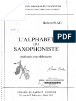 Metodo de Sax Iniciante Prati L'alphabet Du Saxophoniste