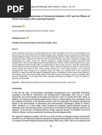 Online Learning Experiences of University Students and The Effects of Online Learning On Their Learning Practices (#740523) - 1138614