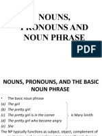 Nouns, Pronouns and Noun Phrase