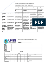 Rubric For Assessing Technical Report Advanced Power System (Eep 3623)