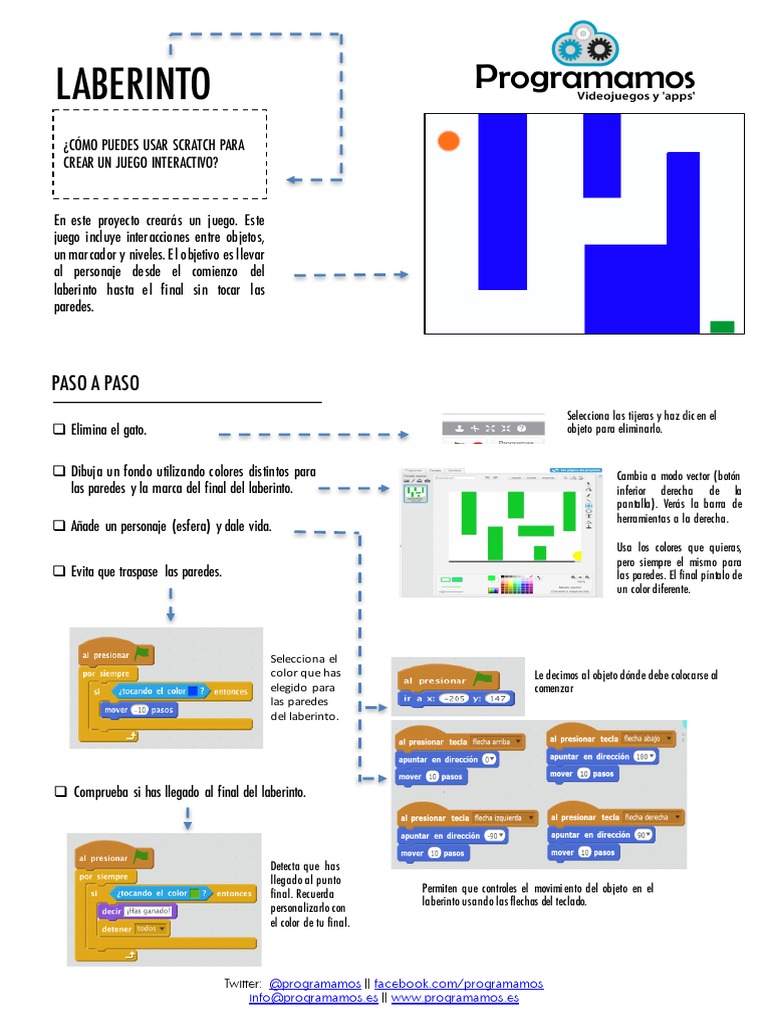 Ficha - Laberinto SCRATCH2 | PDF | Scratch (lenguaje de programación ...