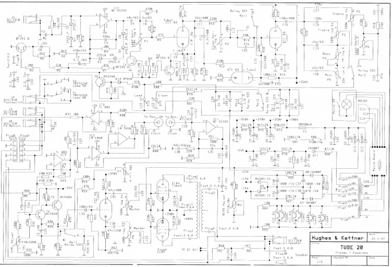 Hughes Kettner Tube 20 Schematic | PDF