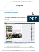 Três Desafios para Regular A Circulação de Notícias Falsas - 16 - 01 - 2018 - Pablo Ortellado - Folha