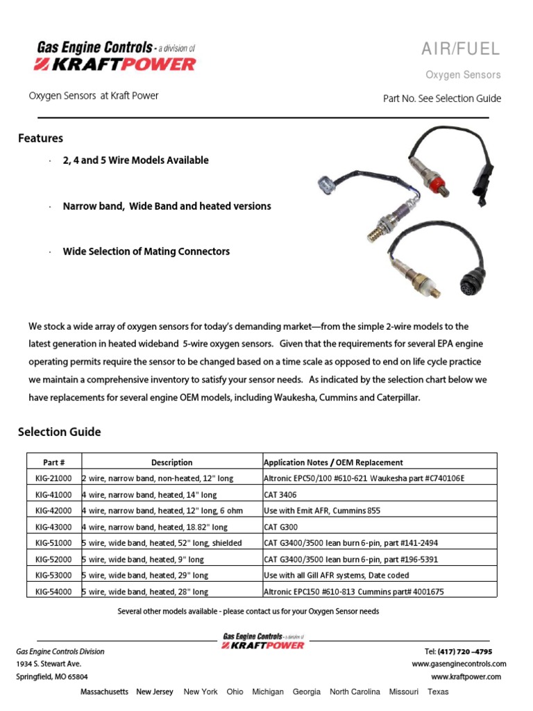 Oxygen Sensor Data Sheet New 1 PDF Vehicle Technology