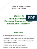 E-Commerce: The Second Wave Fifth Annual Edition: The Environment of Electronic Commerce: Legal, Ethical, and Tax Issues