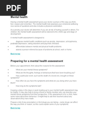 mental health final