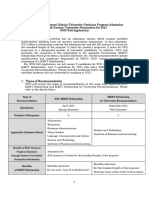 Guidelines For KGU Graduate Program Admission Through Partner University Nomination For 2020 Fall Application