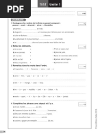Test unité 1 niveau A2 Edito