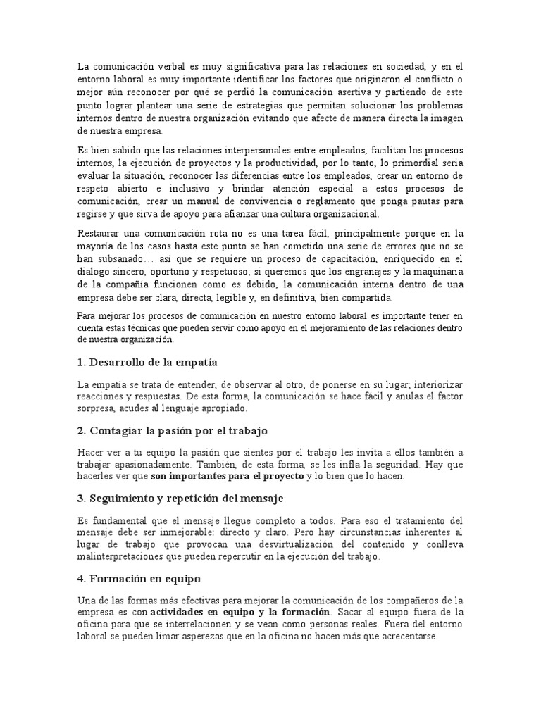 Solucion A Comunicacion Rota | PDF | Empatía | Comunicación