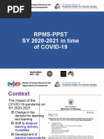 RPMS-PPST SY 2020-2021 in Time of COVID-19: Bureau of Human Resource and Organizational Development