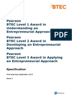 BTEC L1 L3 Entrepreneurial Awards Specification