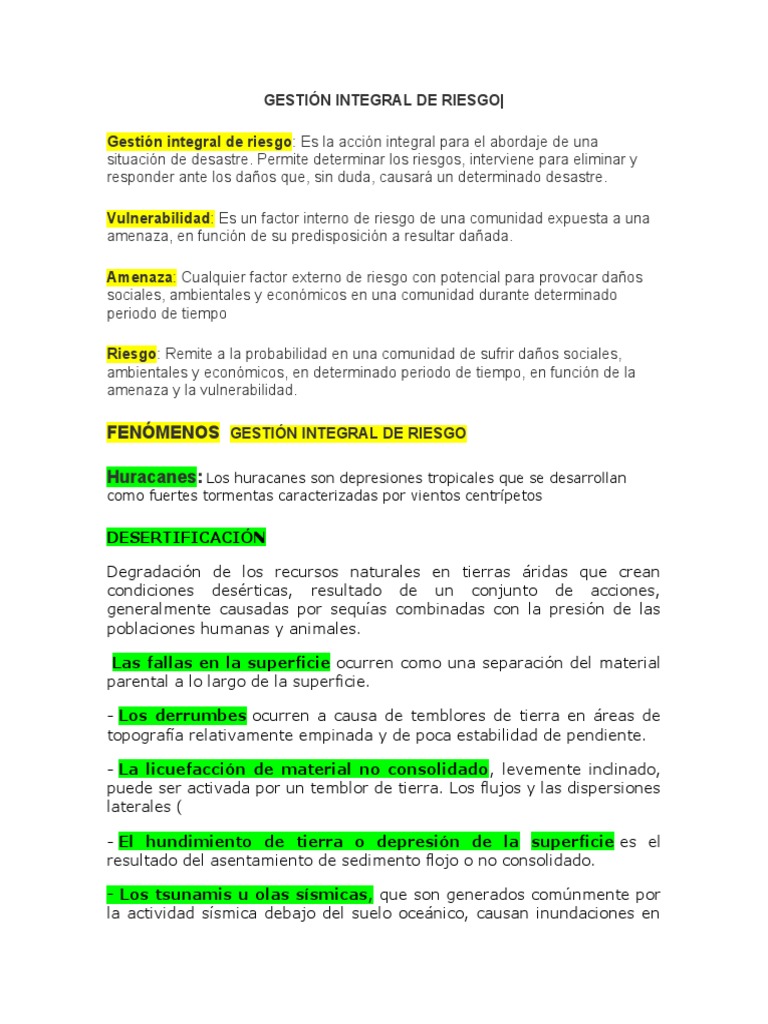 Gestión Integral de Riesgo | PDF | Temblores | lago