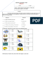 SECOND QUARTERLY TEST-english