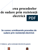 2.clasificarea Procedeelor de Sudare Prin Rezistenţă Electrică