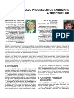 Controlul Procesului de Fabricare A Tricoturilor: Şef Lucrări Dr. Ing. Dorin DAN, Conf. Dr. Ing. Mariana Ursache