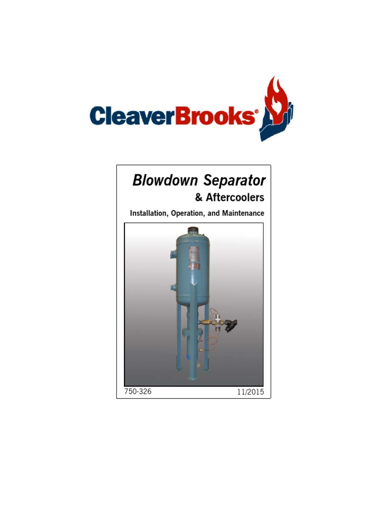 Cleaver Brooks Blowdown Separator & Aftercooler PDF Valve Boiler