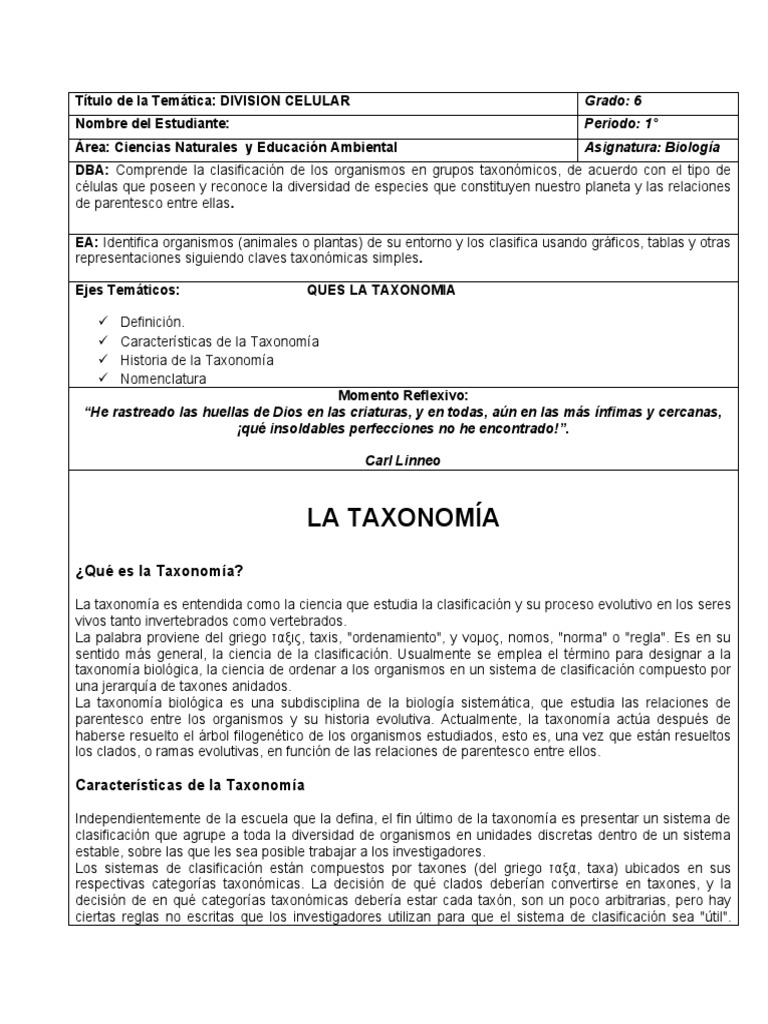 Que Es La Taxonomia PDF Taxonomía (biología) Taxón