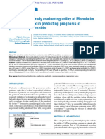 A Prospective Study Evaluating Utility of Mannheim Peritonitis Index in Predicting Prognosis of Perforation Peritonitis