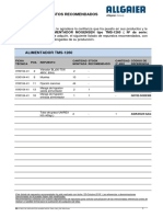 2.3 Lista de Repuestos Recomendados Alimentador Tms-1260