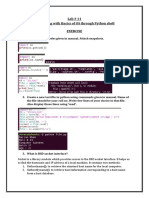 Lab # 11 Interacting With Basics of OS Through Python Shell Exercise