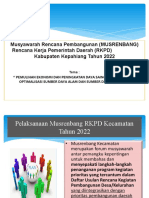 Pelaksanaan Musrenbang RKPD Kecamatan Tahun 2022