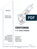 Craftsman 4.5-In. Angle Grinder 927726 Model 900.277230 Instruction Manual (MAY95-CD8) - 1006464L