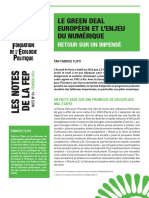 Le Green Deal Européen et l'enjeu du numérique. Retour sur un impensé